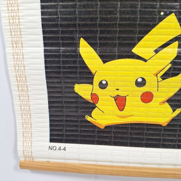 Pokemon Bamboo Wall Scroll Pikachu Anime Art Vintage 1990s - Picture 15 of 16